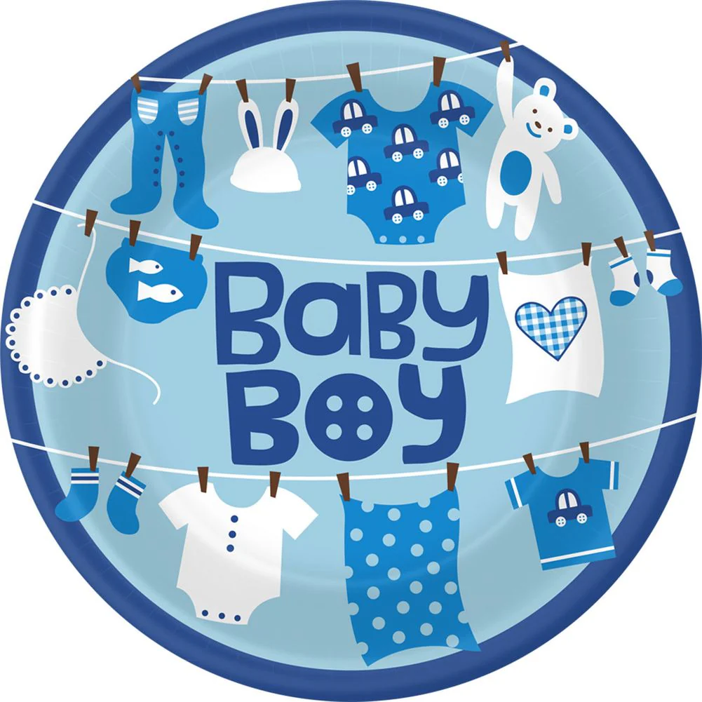 Cute as a Button Boy Dinner Plates