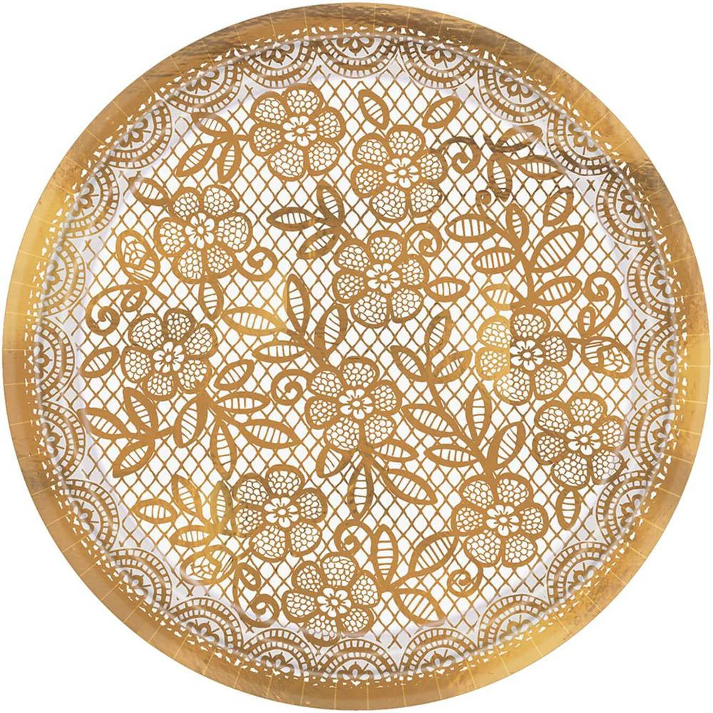 Delicate Lace Dessert Plates (8ct) - Image 2