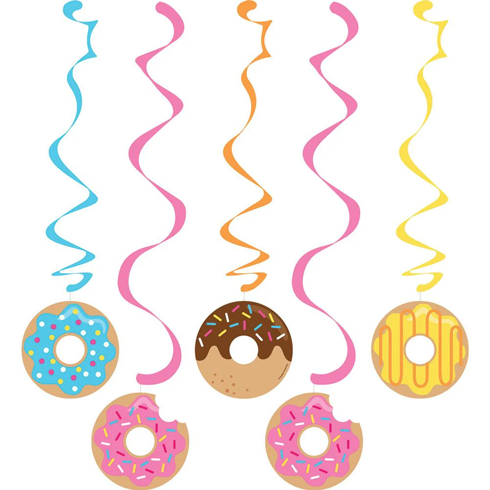 Donut Time Hanging Swirls (5ct)