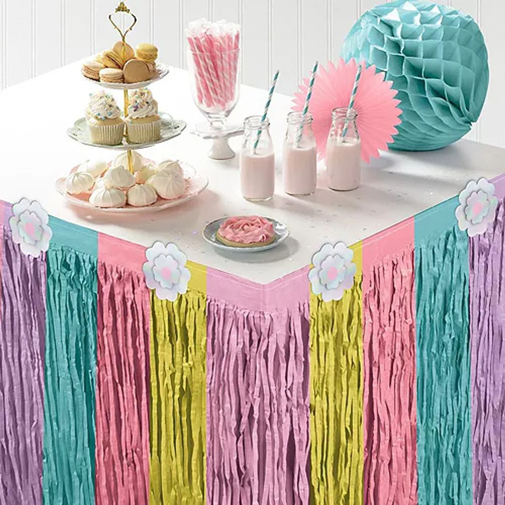 Enchanted Unicorn Striped Tableskirt