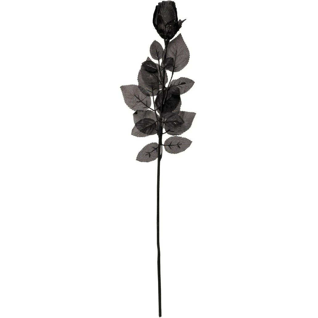 Fabric Black Rose