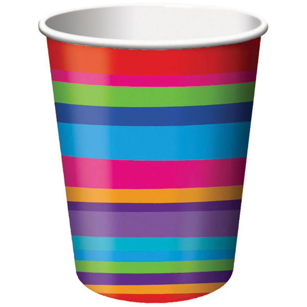 Retirement Stripes 9oz Cups (8ct)