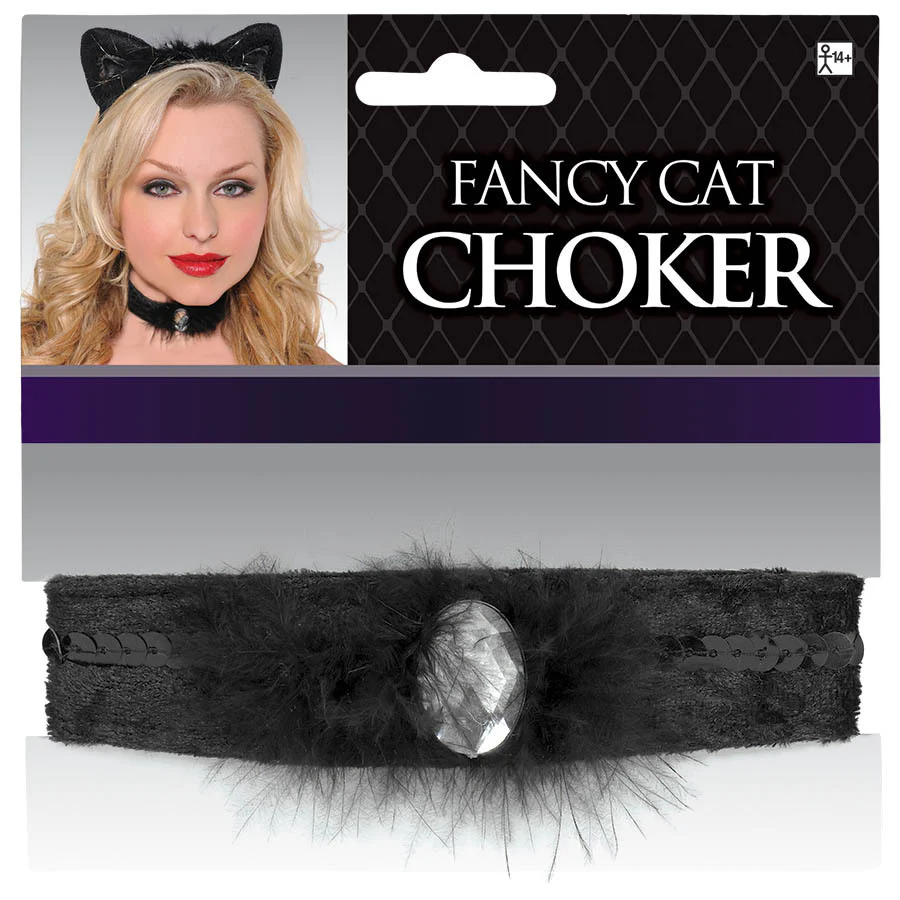 Fancy Black Cat Choker