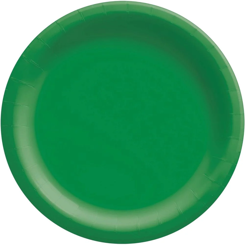 Festive Green Dinner Paper Plates (50ct)
