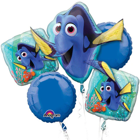 Finding Dory Bouquet of Balloons (5pc)