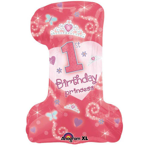 First B'day Princess Girl Shape Flat