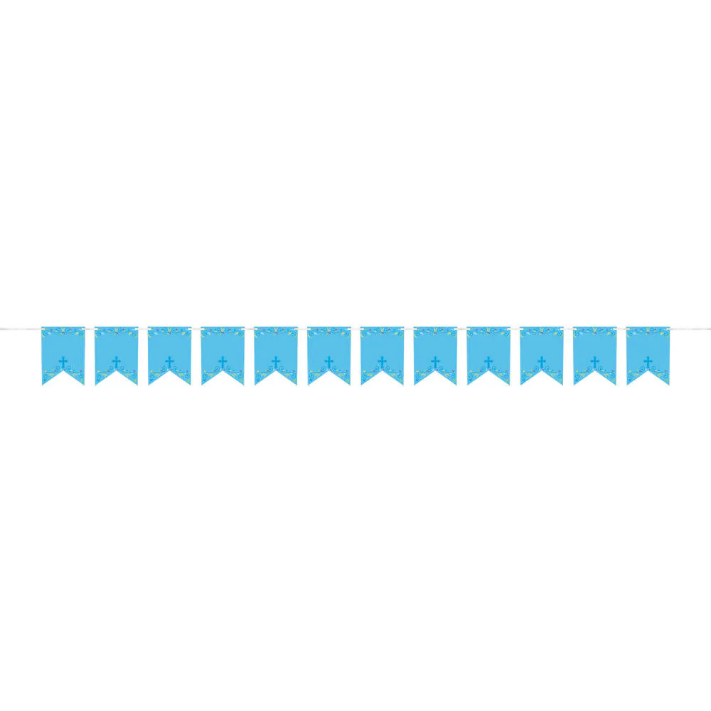 First Communion Blue Pennant Banners (24 ct)