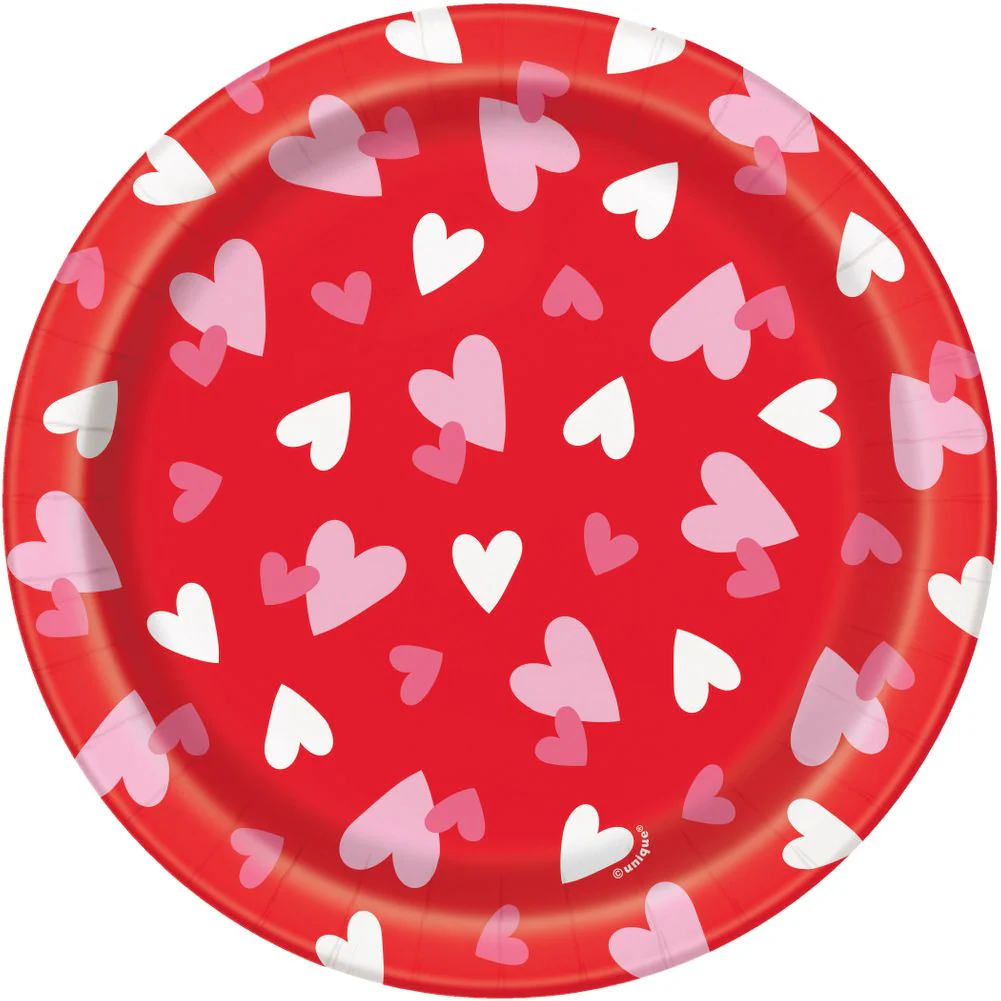 Fluttering Hearts 7" Plates (8ct)