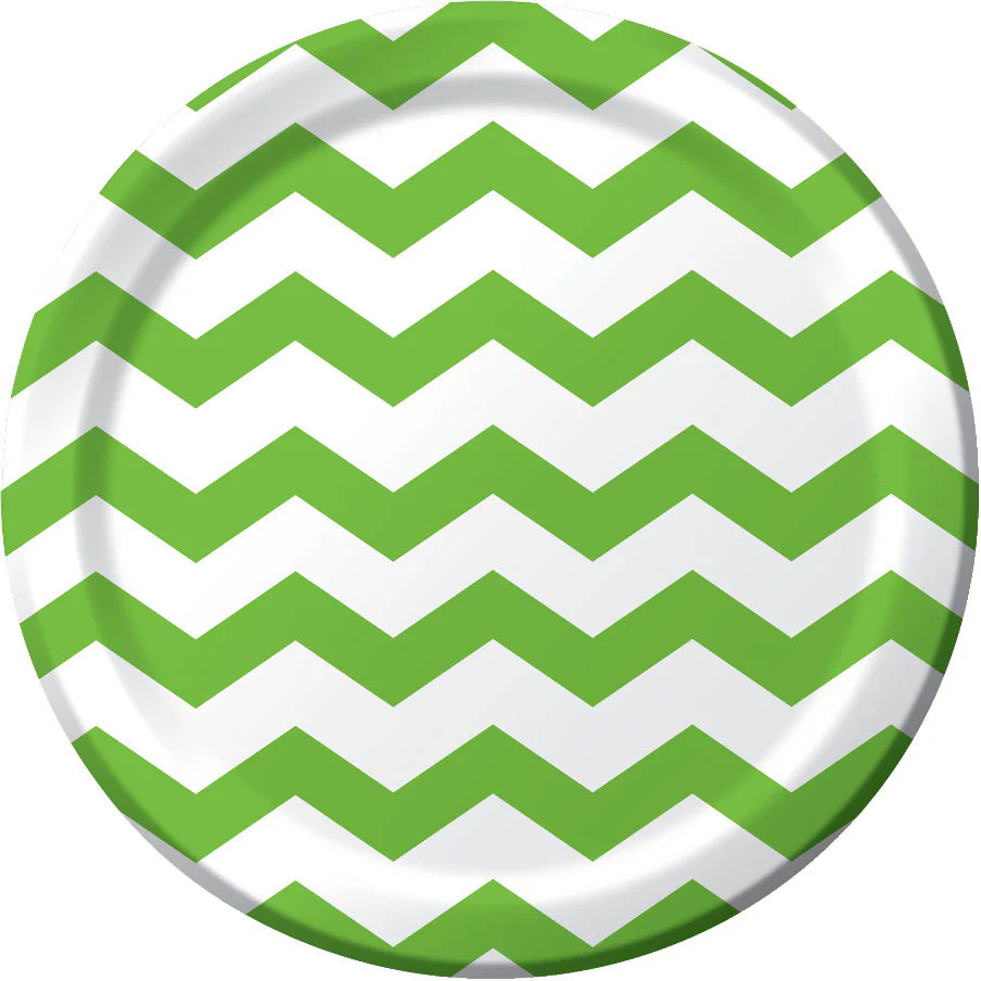 Fresh Lime Chevron Dinner Plates (8ct)