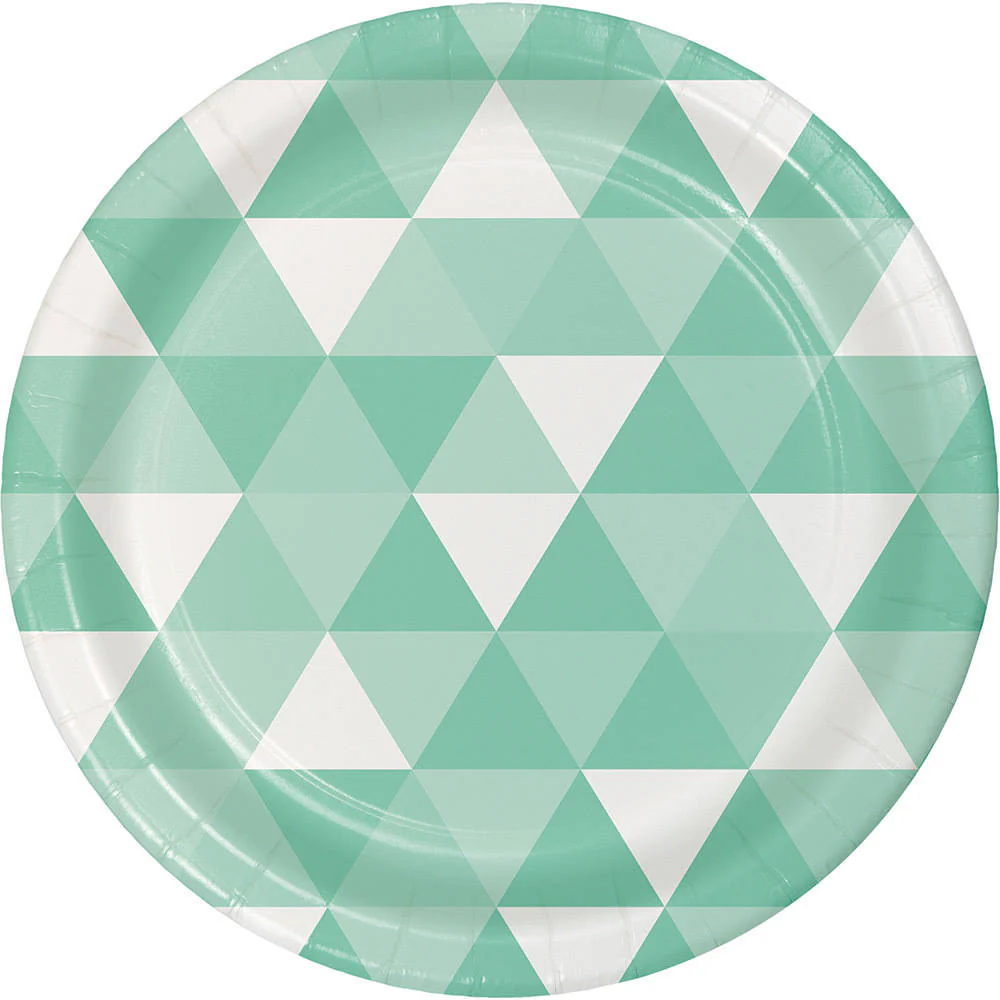 Fresh Mint Fractal Dessert Plates (8ct)