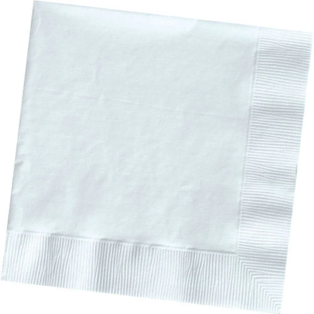 Frosty White 3 Ply Beverage Napkin 50 ct