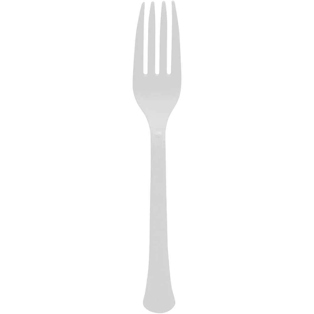 Frosty White Heavy Weight Plastic Forks (48ct)