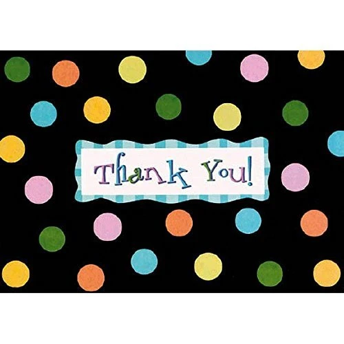 Glitter Dots Thank You Notes
