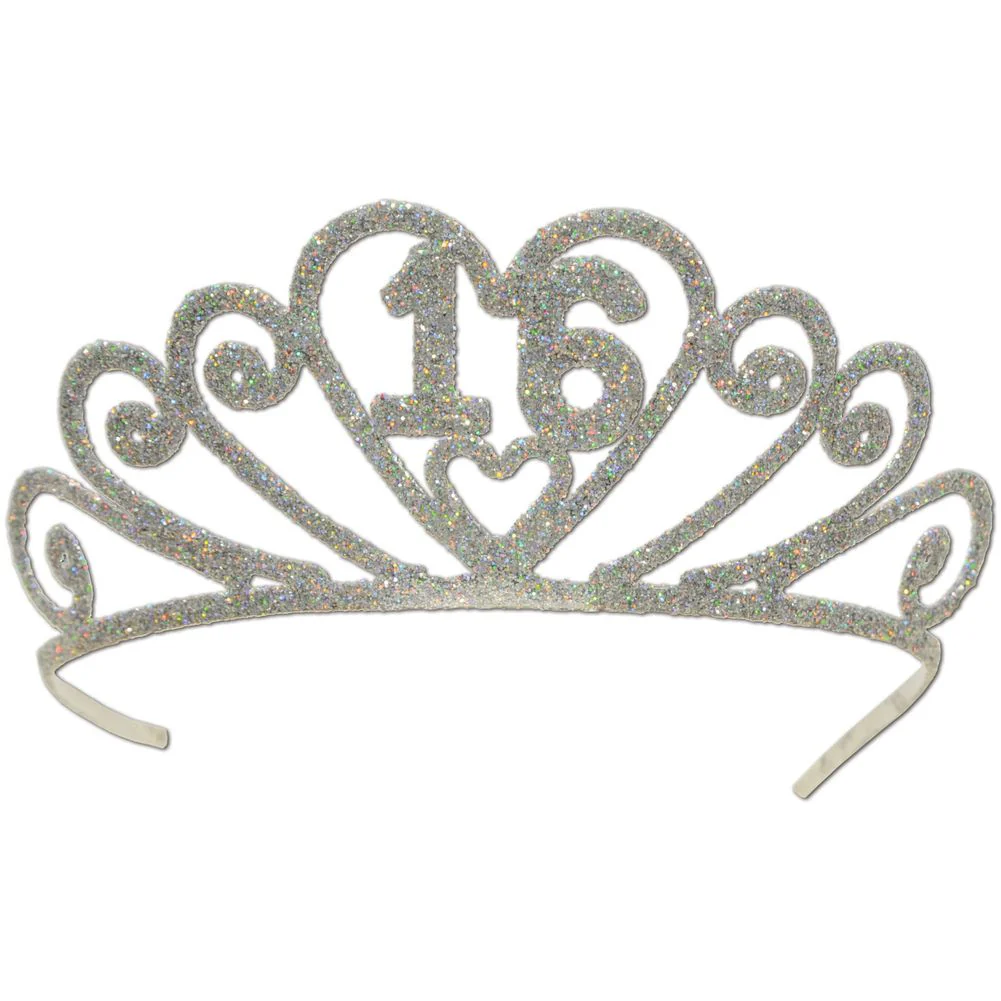 Glittered Sweet 16 Tiara