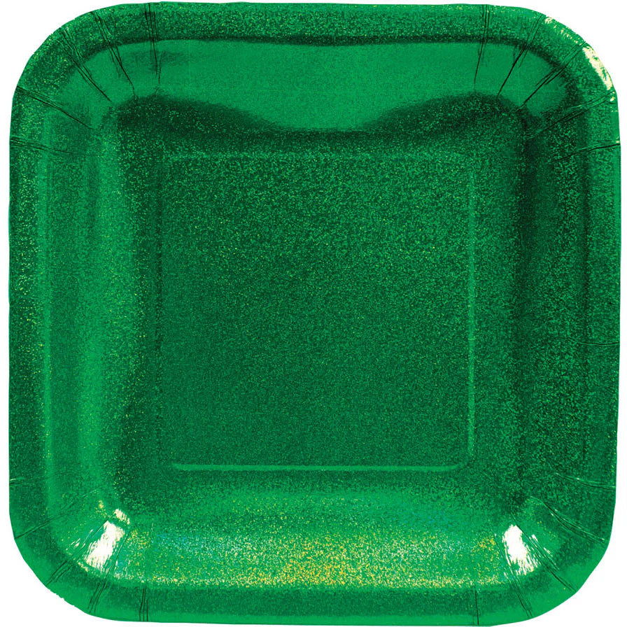 Glitz Green Dessert Plates (8ct)