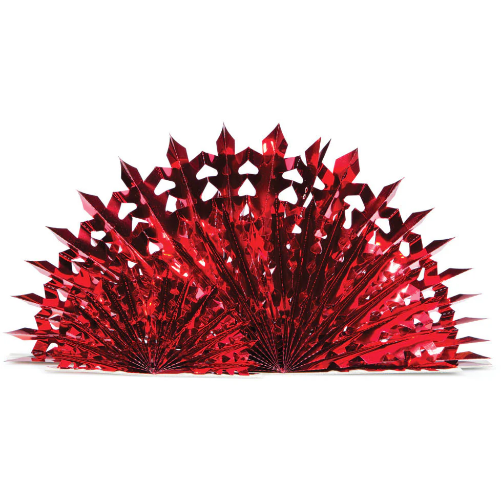 Glitz Red Fan Centerpiece