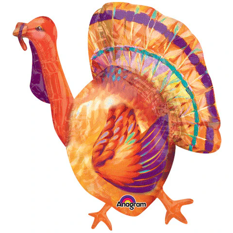 Gobble Gobble Turkey Super Shape Foil Balloon