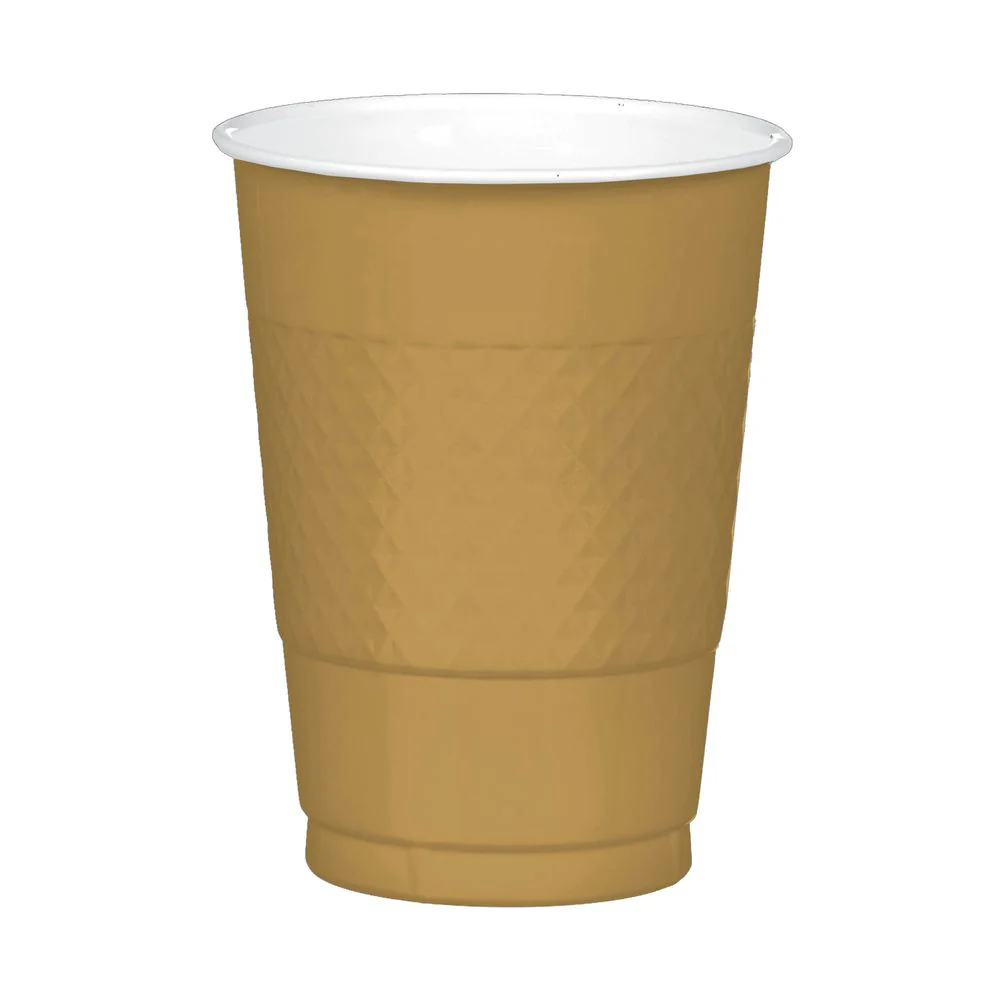 Gold 18oz Plastic Cups (50ct)