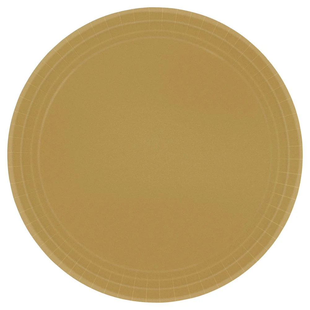 Gold Dinner Paper Plates (50ct)