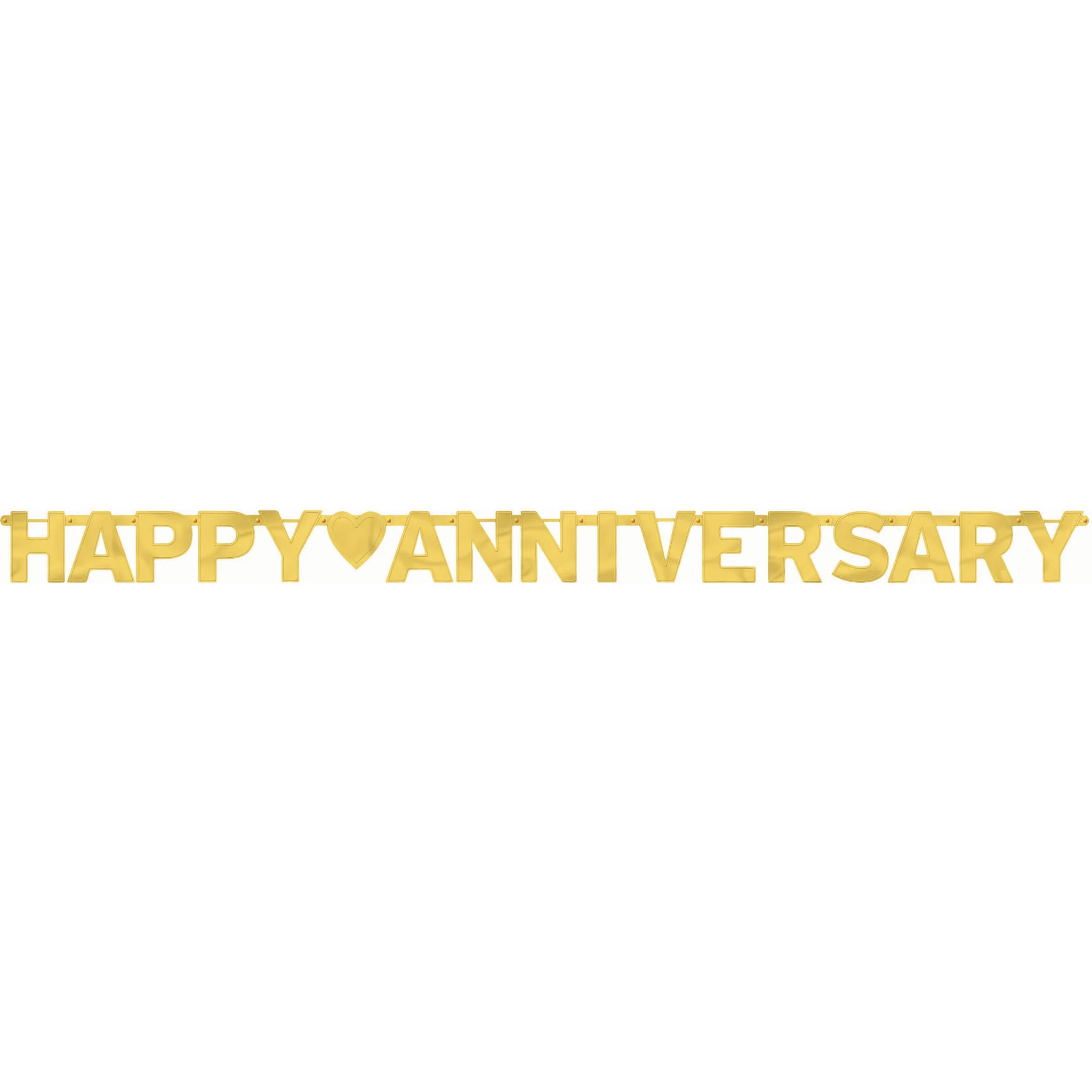 Gold Happy Anniversary Banner