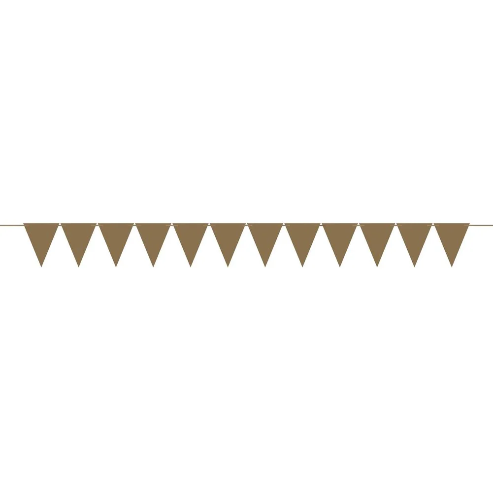 Gold Mini Paper Pennant Banner