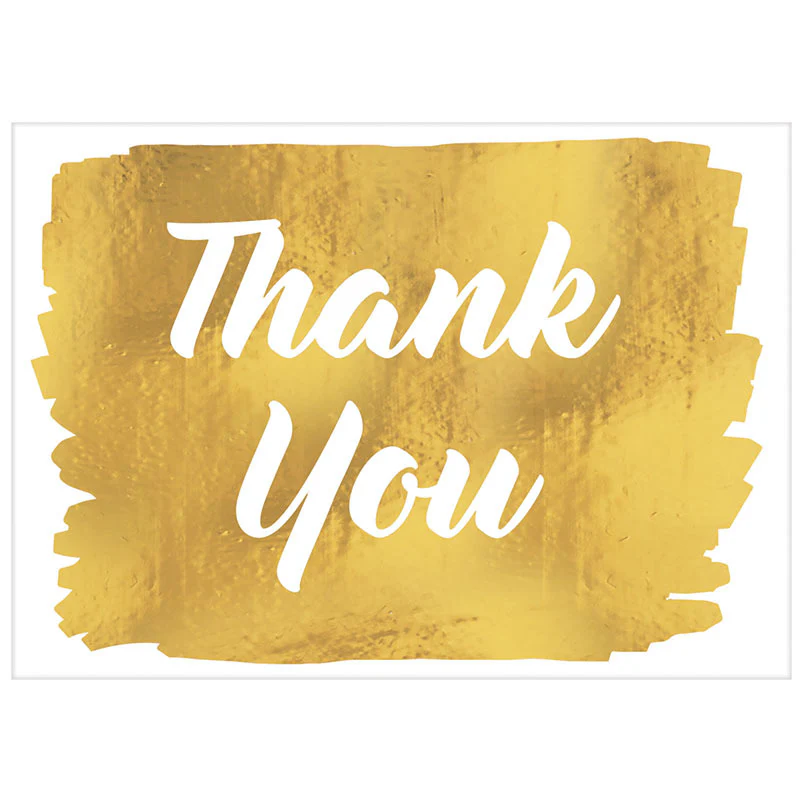 Golded Thank You Notes (20 ct)