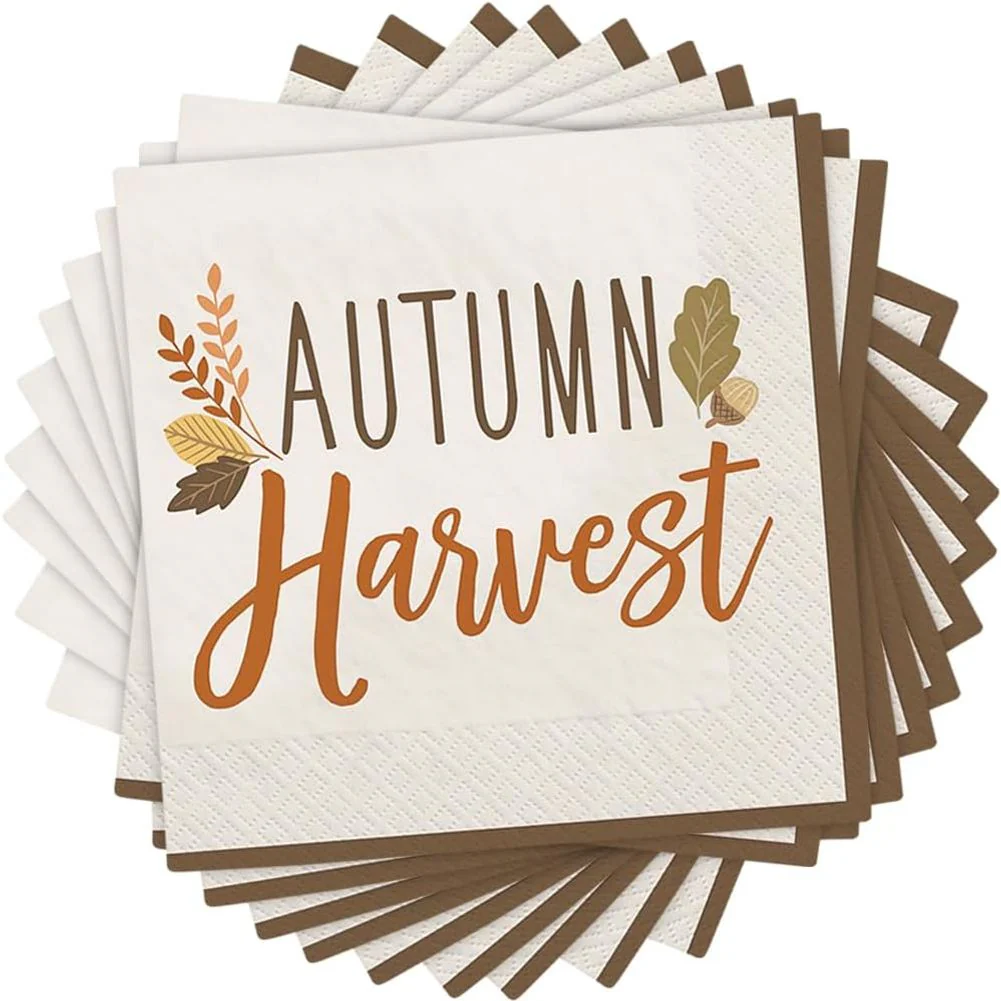 Golden Autumn Beverage Napkins (16ct)