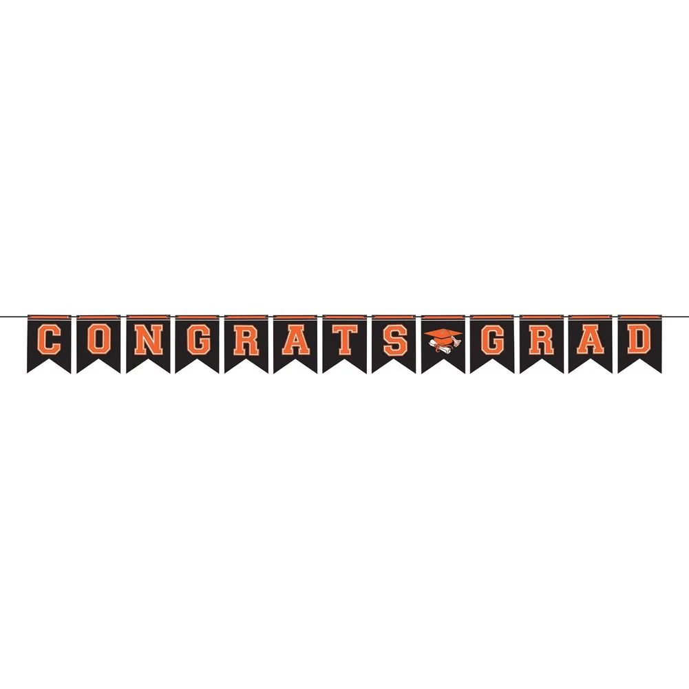 Grad Class Of 2023 Layered Banner Orange (1ct)