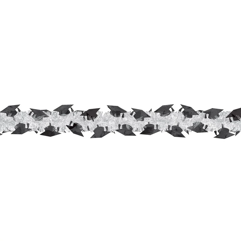 Grad Tinsel Garland Silver (1ct)