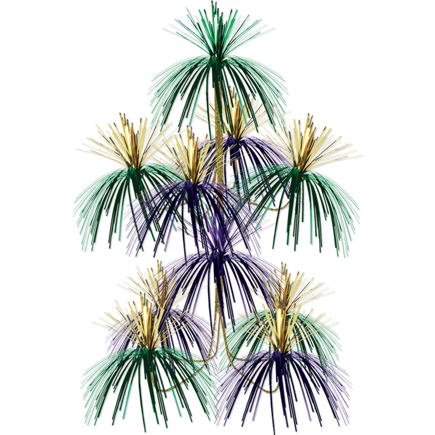 Green, Gold, and Purple Firework Chandelier