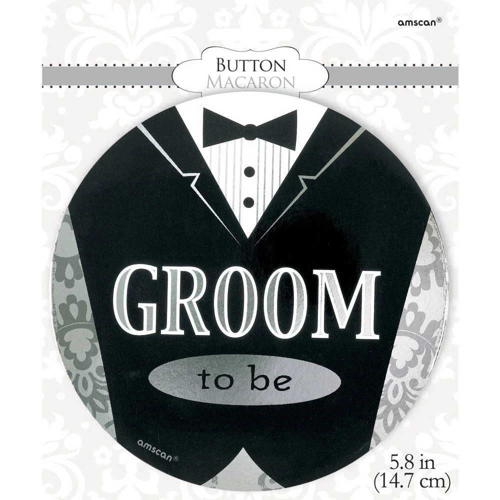 Groom Jumbo Button