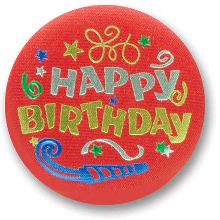Happy Birthday Satin Button