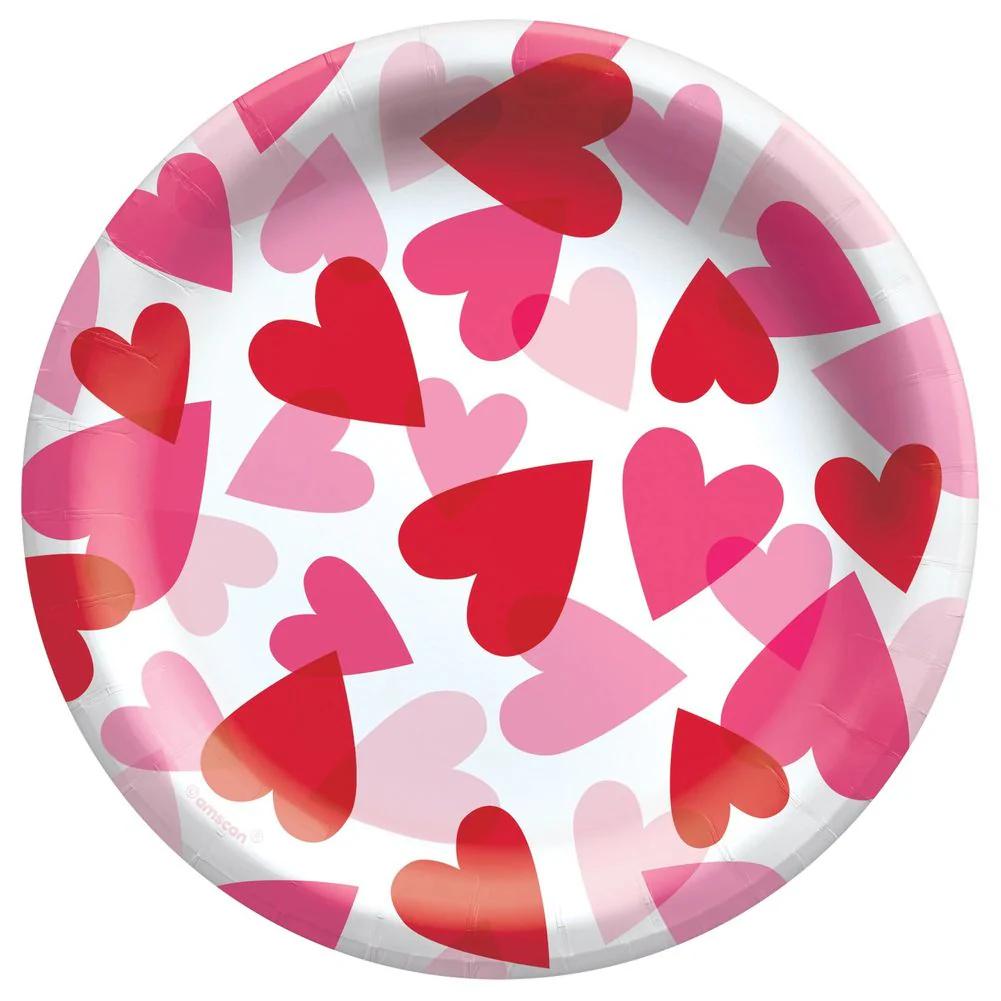 Heart Party 6.75" Round Plates (20ct)