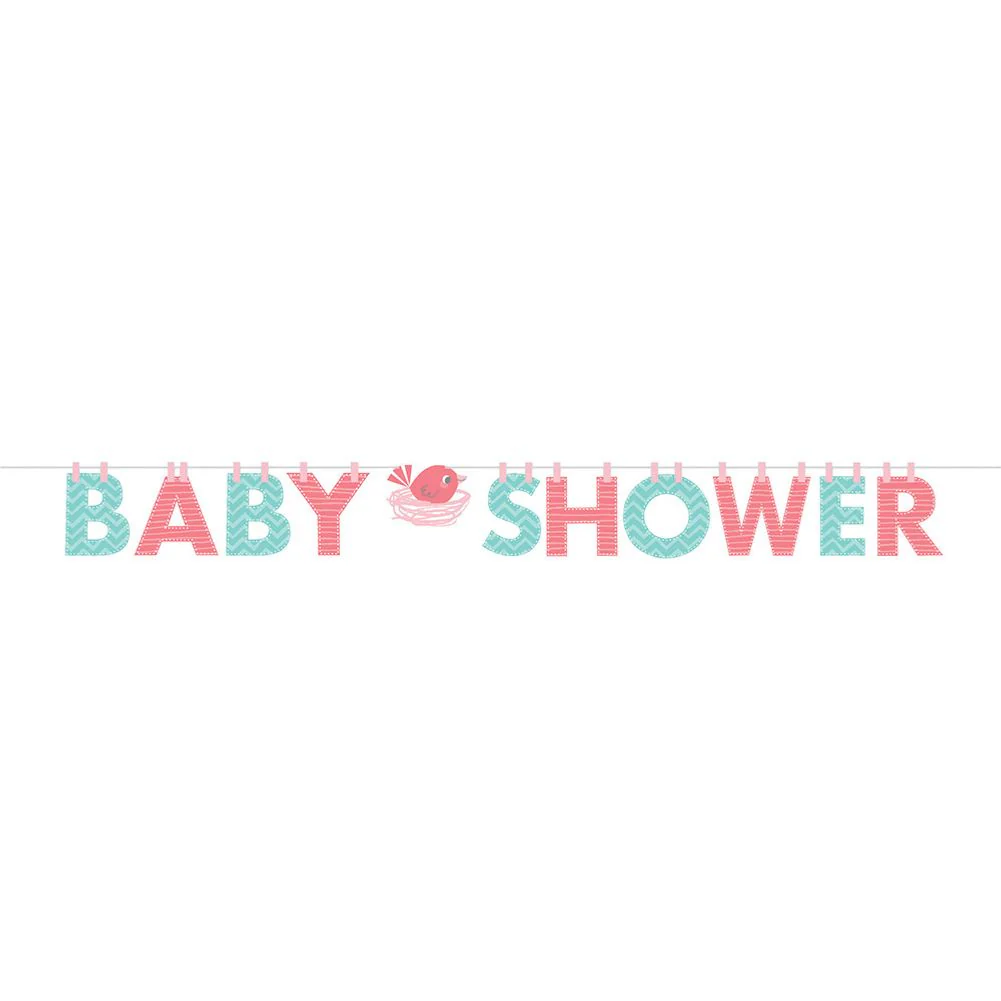Hello Baby Girl Baby Shower Letter Banner