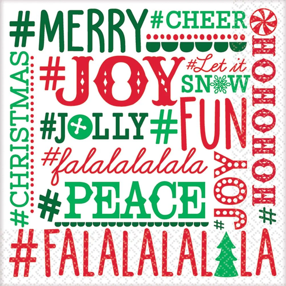 #Holiday Beverage Napkins (16 ct)