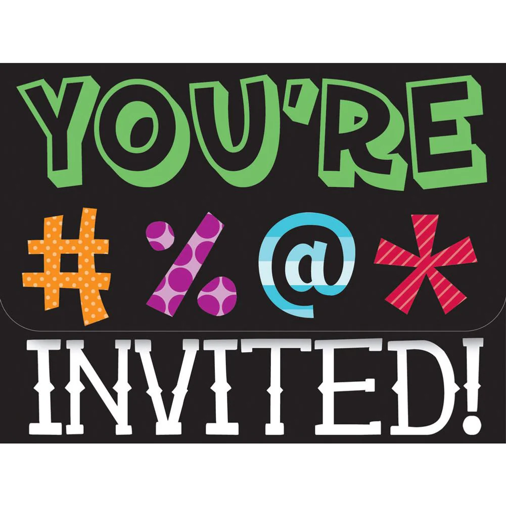 Holy Bleep Invites (8 per pac