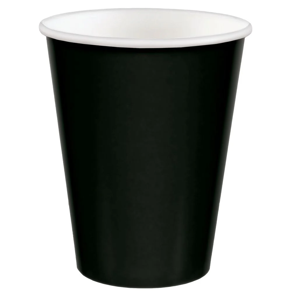 Jet Black 9oz Paper Cups (20ct)