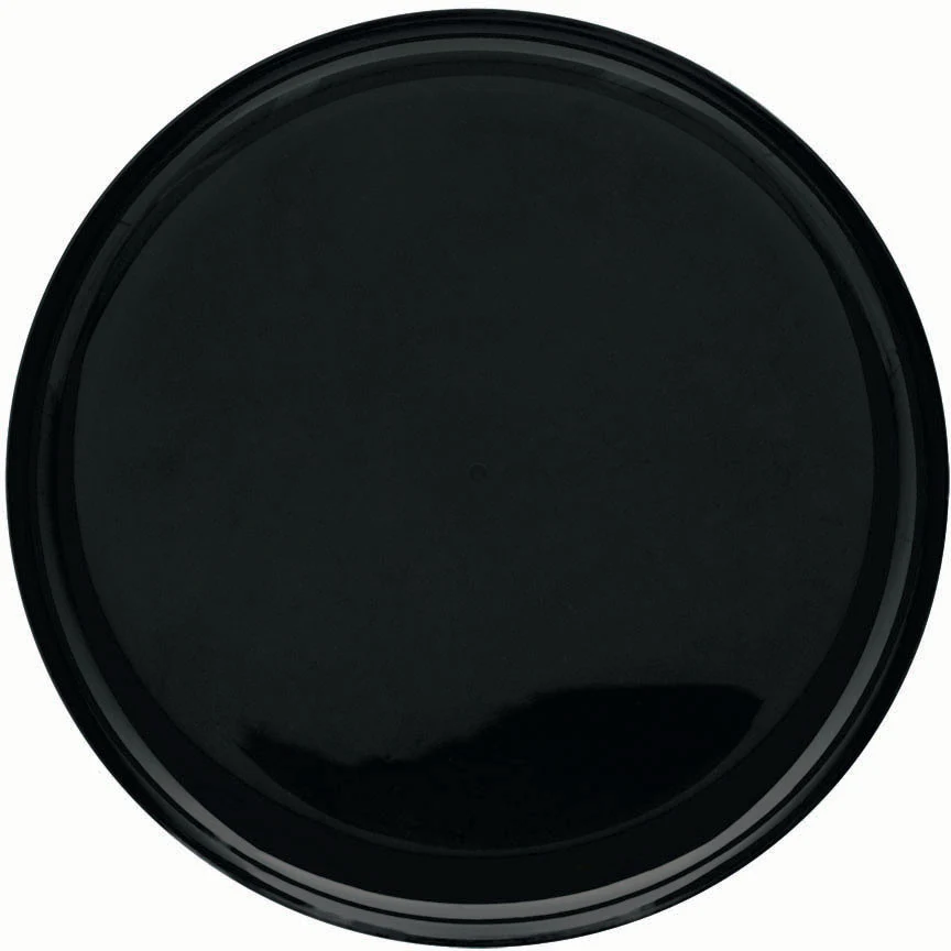 Jet Black Plastic Dessert Plates - Image 2