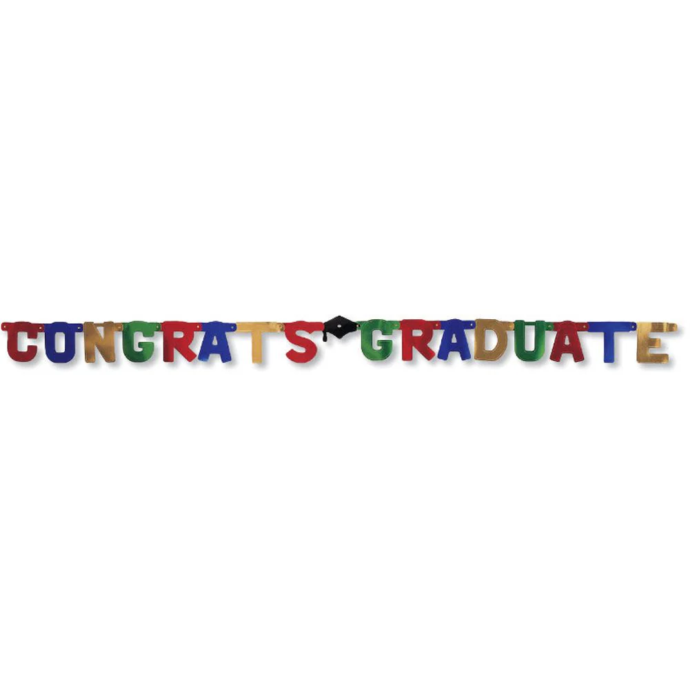 Jointed Banner, 8" Large, Congrats Grad