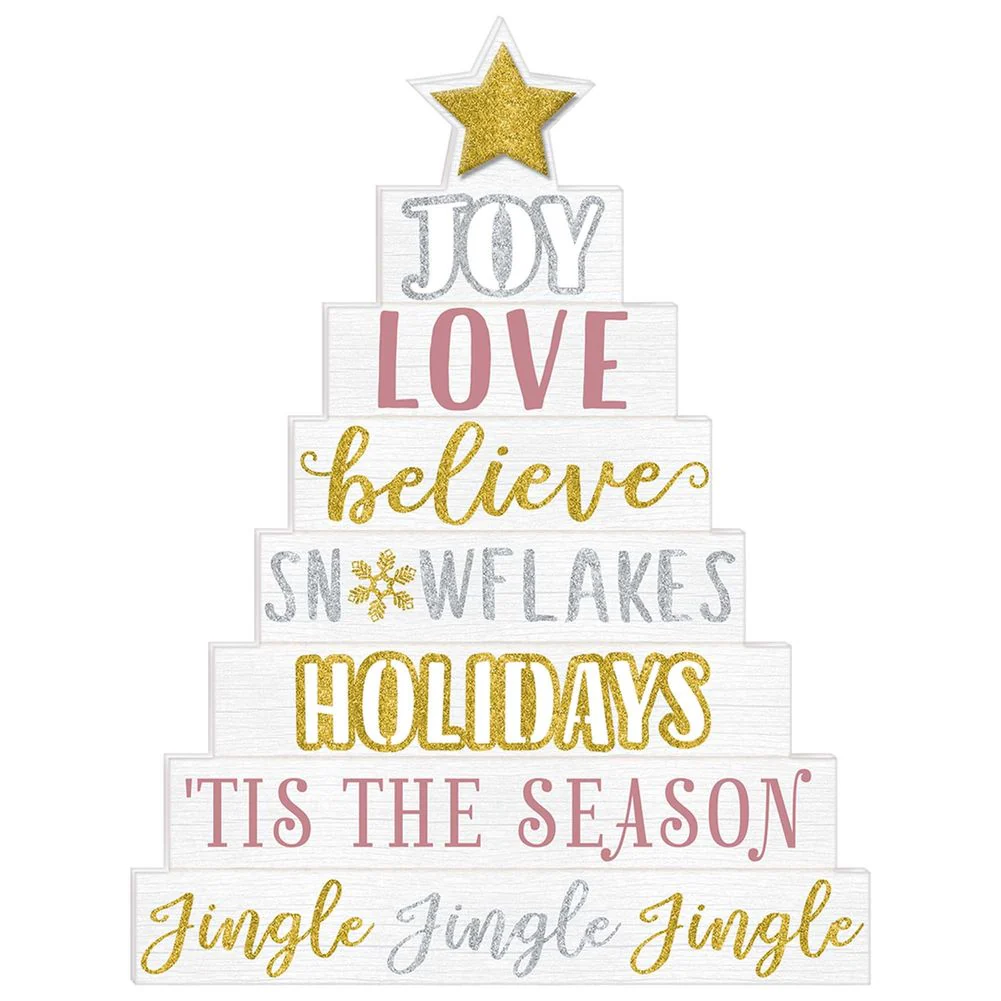 Large Easel Back Tree with Words (1 ct)