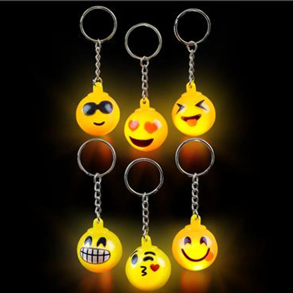 Light-Up Emoticon Keychains (12 ct)