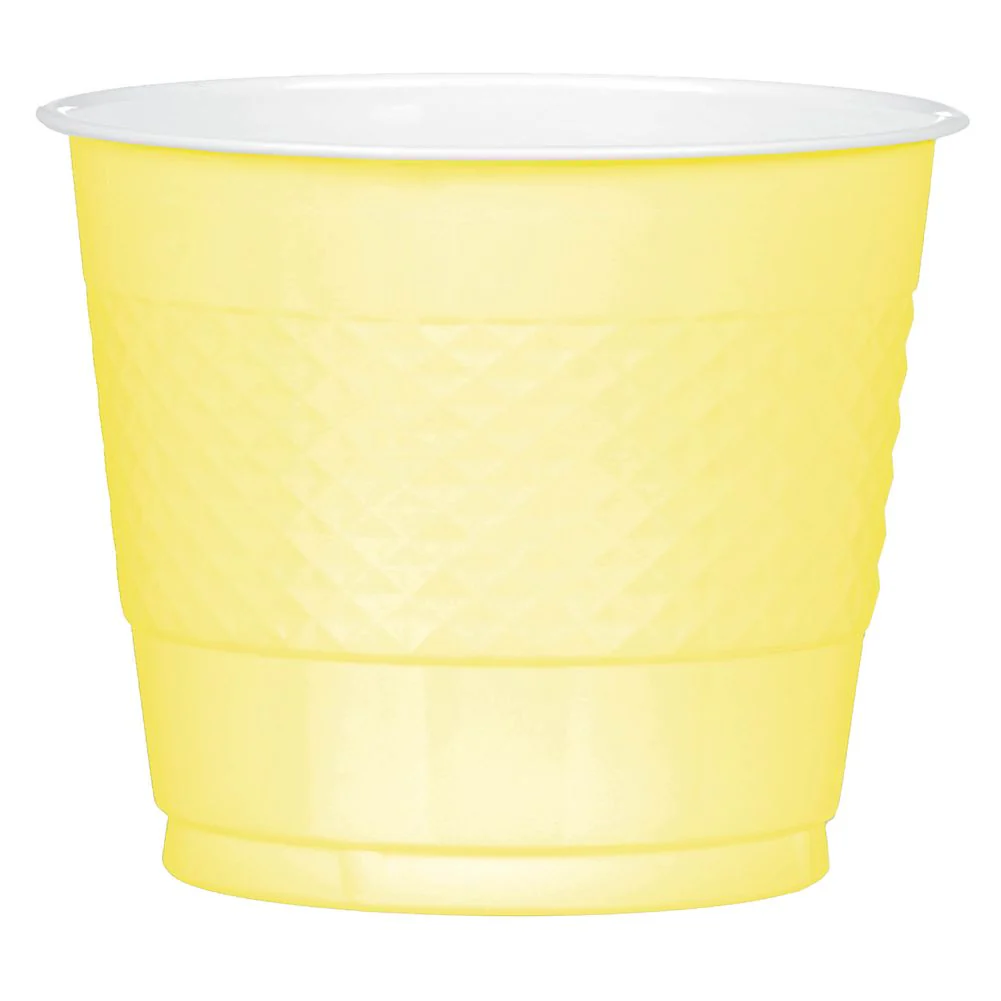 Light Yellow 9oz Plastic Cups (20ct)