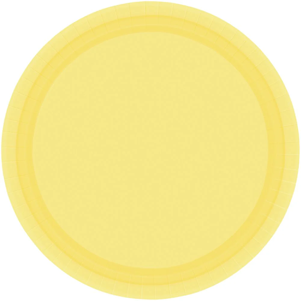Light Yellow Dinner Paper Plates (20ct)