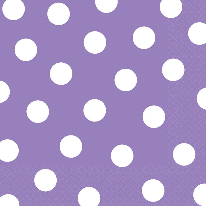 Lilac Polka Dots Luncheon Napkins (16ct)