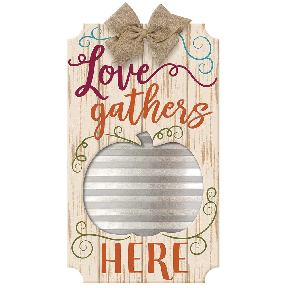 Love Gathers Here Die-Cut Sign (1 ct)