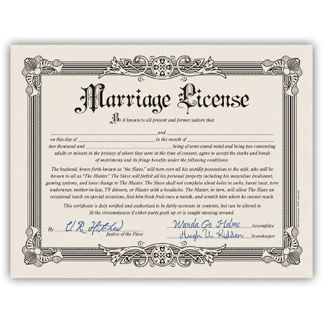 Marriage License