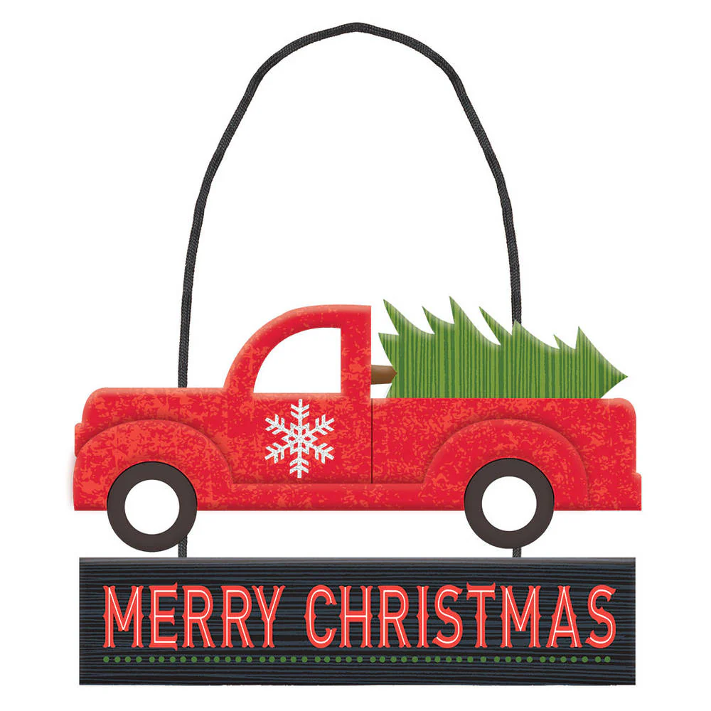 Merry Christmas Hanging Window Sign