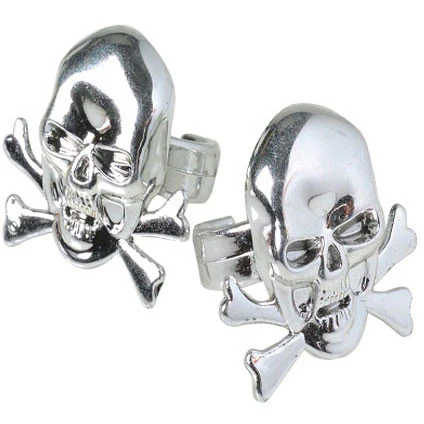 Metallic Skull Rings