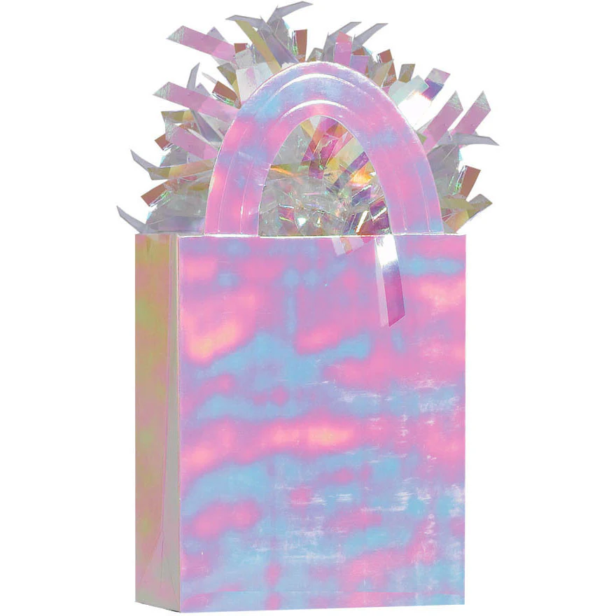 Mini Tote Balloon Weight- Iridescent
