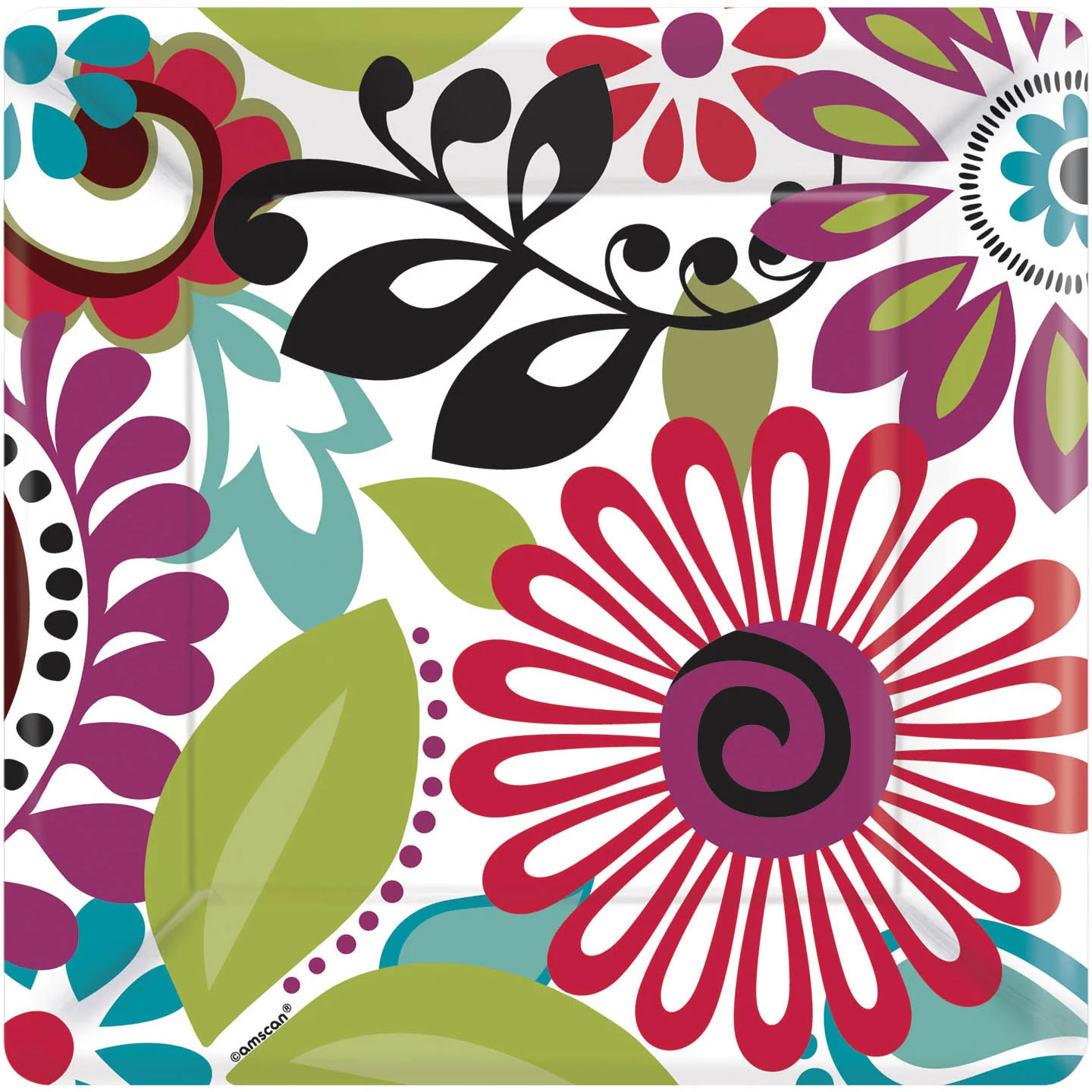 Modern Floral Banquet Plates (8ct)